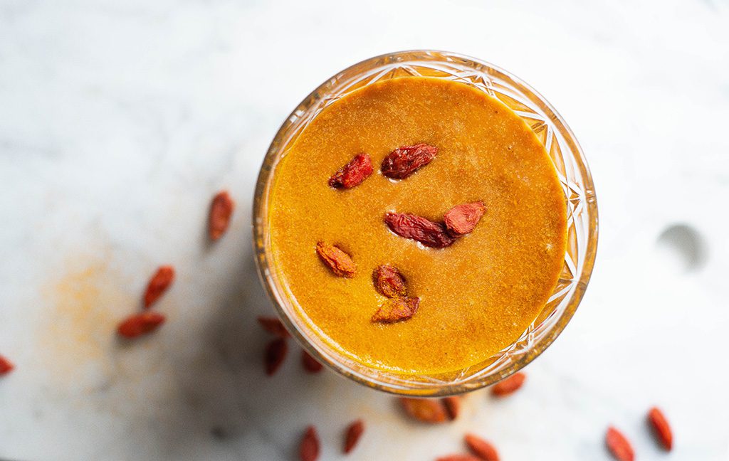 Turmeric smoothie with goji berries | With Added Love